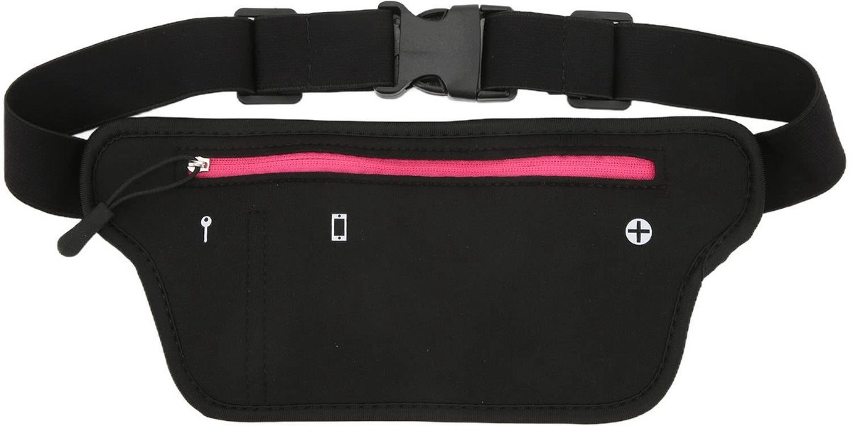 Dailygoods- Heuptas Neopreen - Verstelbare Tailleband - Hardloopheuptas - Antislip - Koptelefoongat - Duurzaam Materiaal - 25 x 12 cm - Hardlooptas