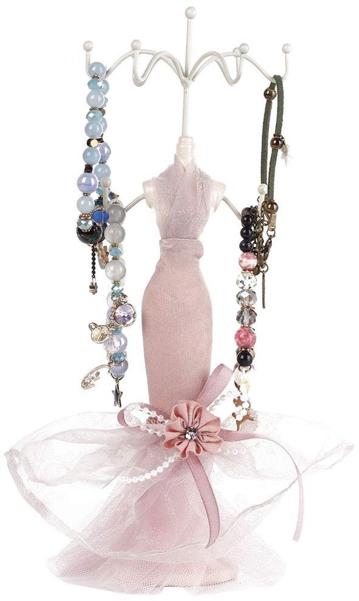 Dailygoods- Sieradenstandaard Elegant Design - Sieraden Organizer - Armband Houder - Ringenhouder - Sieradenboom - Hanger voor Kettingen - Materiaal: Hars en Stof - Sieradenhouder