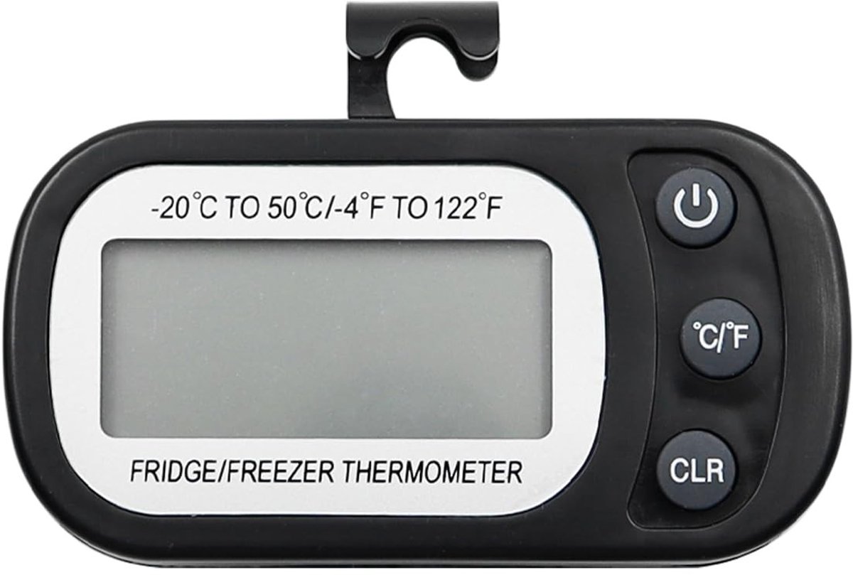 Dailygoods- Koelkastthermometer Digitale - Waterdichte Koelkastthermometer - Max/Min-Functie - LCD-Scherm - Nauwkeurig - Eenvoudig in Gebruik - Thermometer