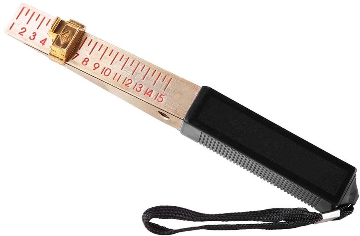 Dailygoods- Voelermaat Wigvormig - Meetinstrument 1-15mm - Nauwkeurigheid 0,5mm - Inspectie Vlakheid - Technische Inspectie - Artikelgrootte 150x15x17mm - Dikte Meter