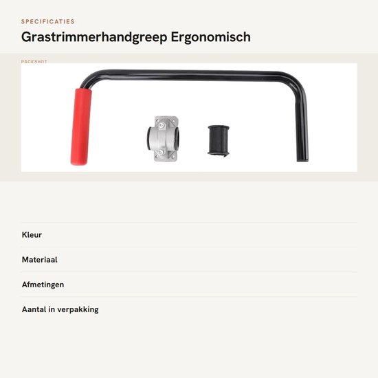 Allecto - Grastrimmerhandgreep - Ergonomisch - Verlengstuk voor — afbeelding 3