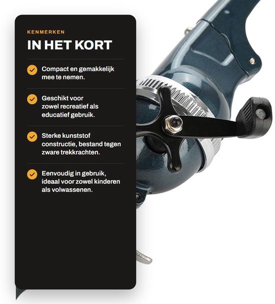 Dailygoods- Hengel Lichtgewicht - Geïntegreerde Haspel - Opvouwbaar - Roestvrij Staal - Duurzaam - Geschikt voor Vissen - Visstok van Dailygoods — afbeelding 2