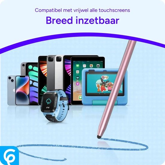 SBG Universele Stylus Pen Met Zachte Punt en Precisie Punt Roze Goud van Merkloos — afbeelding 3