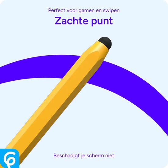 SBG Kindvriendelijke Potlood Stylus Pen - Tabletpen voor Kinderen - Geschikt voor Telefoon, Tablet en iPad - voor Tekenen en Schetsen - Compatibel met o.a. iPad, Samsung Tab & Lenovo Tab - Geel van Merkloos — afbeelding 3