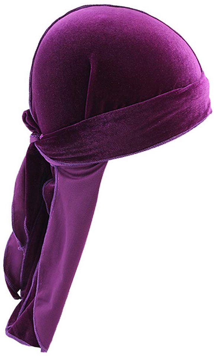 Dailygoods- Durag Hoofddeksel - Fluwelen Sjaal - Zachte Hoofdband - Opvouwbaar - Lichtgewicht - Geschikt voor de meeste hoofdmaten - Hoofddoek