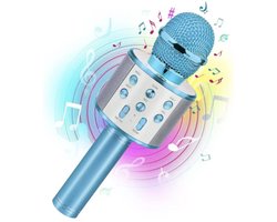 Karaoke Microfoon - Draadloze microfoon - Bluetooth - Blauw - Karaoke - CHPN