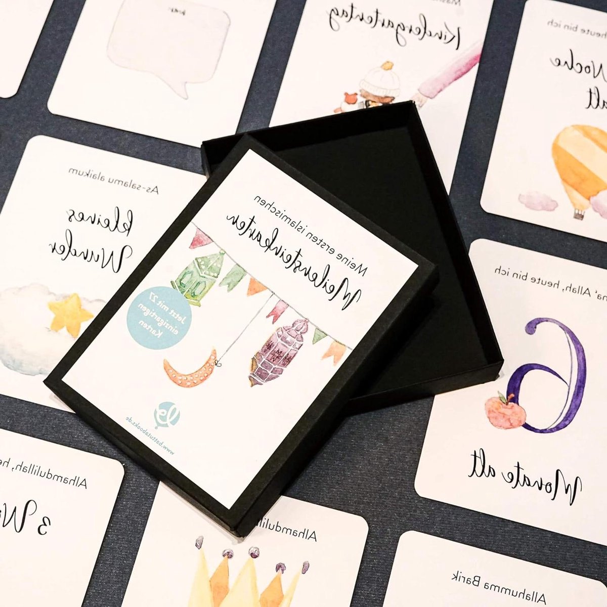 Islamitische Mijlpaalkaarten - Baby Kaarten - Herinneringen Vastleggen - Unieke Illustraties - 27 Stuks - Zwart