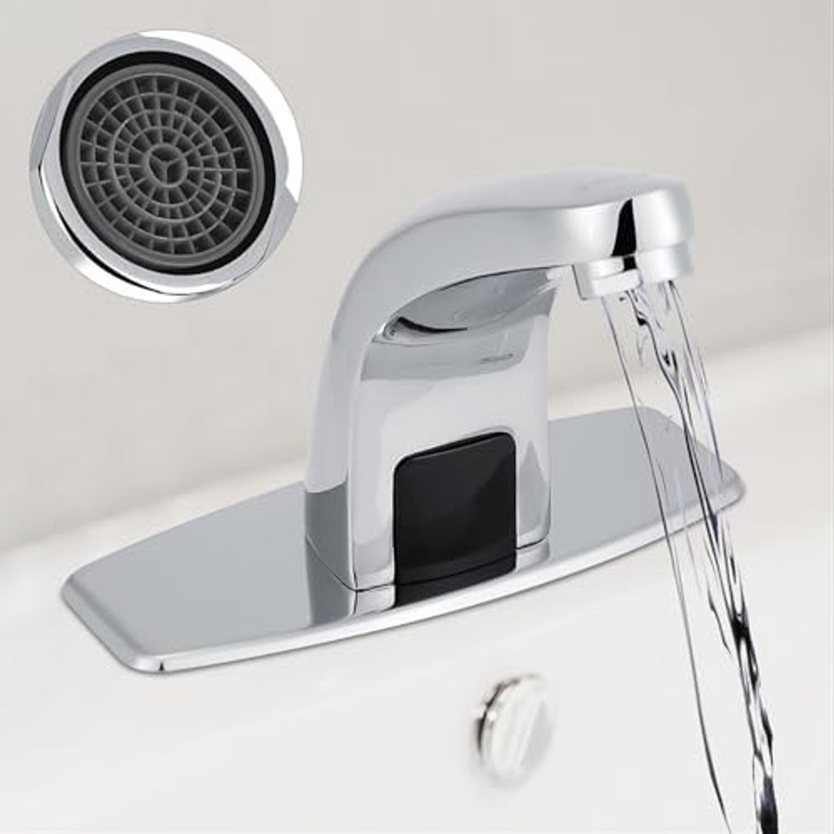 Dailygoods- Sensor Kraan Automatisch Infraroodsensor - Zinklegering/Messing - Roestbestendig - Hygiënisch - Modern Ontwerp - Chromen Afwerking - Aanraakloze Kraan