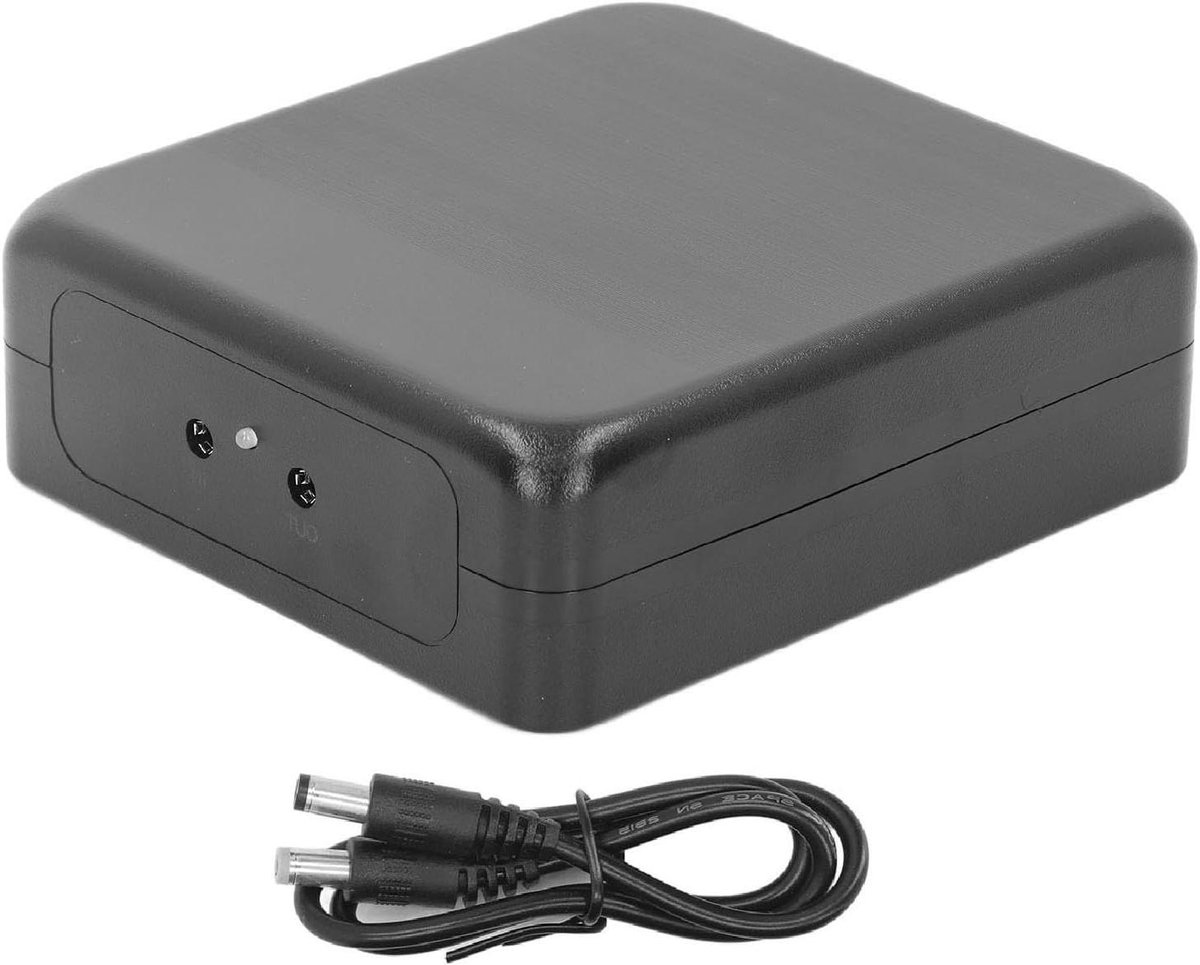 UPS Batterijback-up - Noodstroomvoorziening Router - Internet Continu Houden - Automatisch Schakelend - 24000 mAh - Zwart