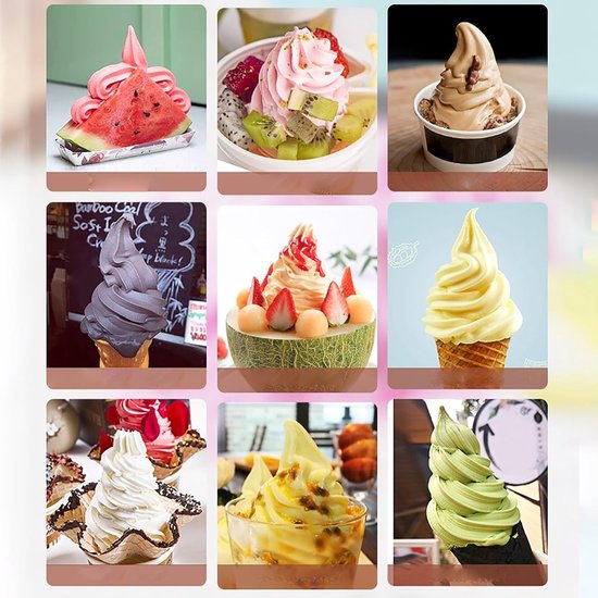 Huishoudelijke ijsmachine - Soft serve maker - Thuis dessert maken - Compacte 1 liter capaciteit - 1 liter - Zilver — afbeelding 5