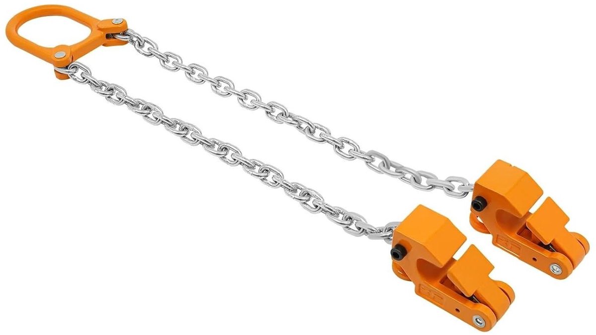 Elektrische Kettingtrommelheffer - Hijsgereedschap Takel - Vaten Hefen - Dubbele Vergrendelingsklauwen - 1 Ton Capaciteit - Geel