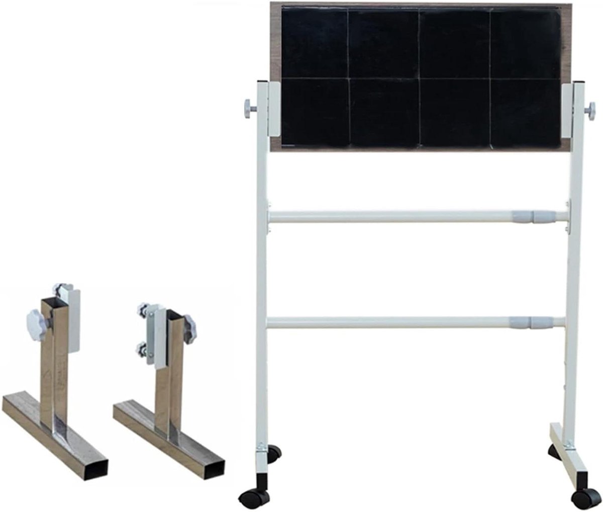 Tafeltennis Rebound - Pingpong Retour - Zelf Training - Verstelbare Hoek - 50/65 cm Bord - Zwart