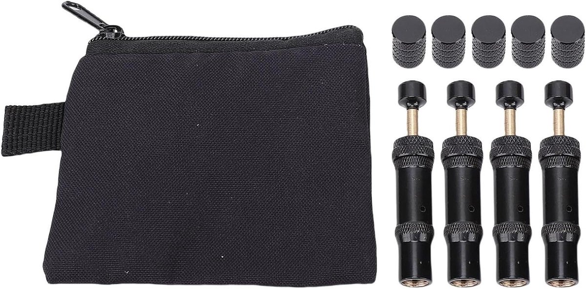 Banden Ontluchter Set - Automatische Ontluchters - Snel Banden Laten Lopen - Instelbaar Tot 10 PSI - 4 Stuks - Metaal