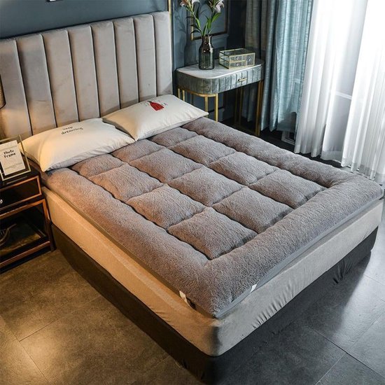 Japanse Futon Matras - Vloermatras Opvouwbaar - Comfortabel Slapen - Extra Dik Ontwerp - 100x200 cm - Grijs — afbeelding 2