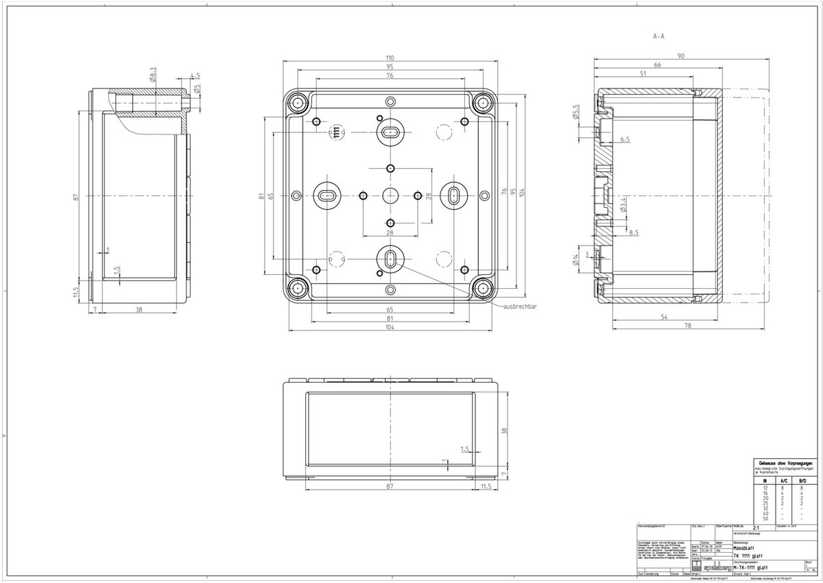 Spelsberg TK PS 1111-7-t Installatiebehuizing 110 x 110 x 66 Polycarbonaat, Polystereen (EPS) Grijs-wit (RAL 7035) 1 st