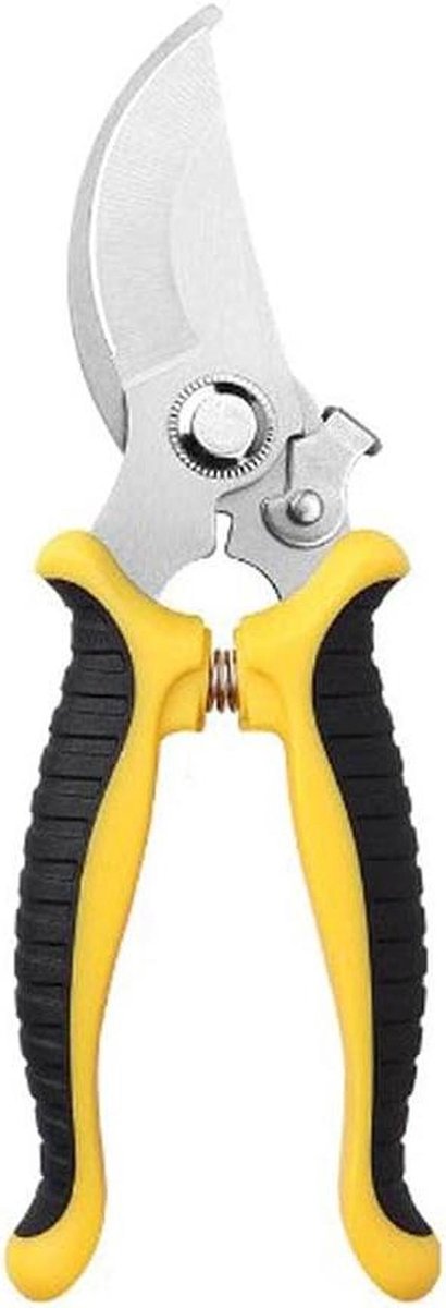 Snoeischaar - Tuinschaar Handgereedschap - Takken Snoeien - Ergonomisch Antislip Handvat - 190 mm - Geel Zwart