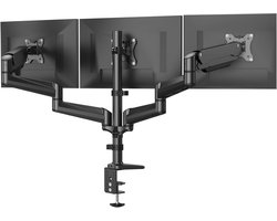 Monitorstandaard Drie Schermen - Bureau Mount - Werk Efficiëntie - Verstelbare Armen - 17-32 Inch - Zwart