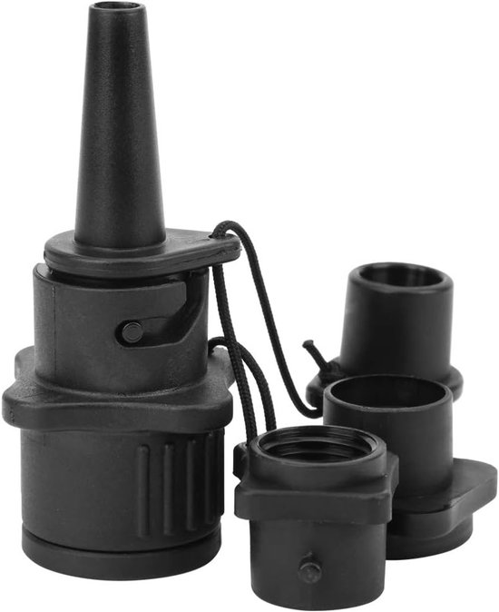 Ventieladapter Set - Boot Connector - Watersport Accessoires - Vier Connectoren - 10 x 8 x 4 cm - Zwart — afbeelding 5