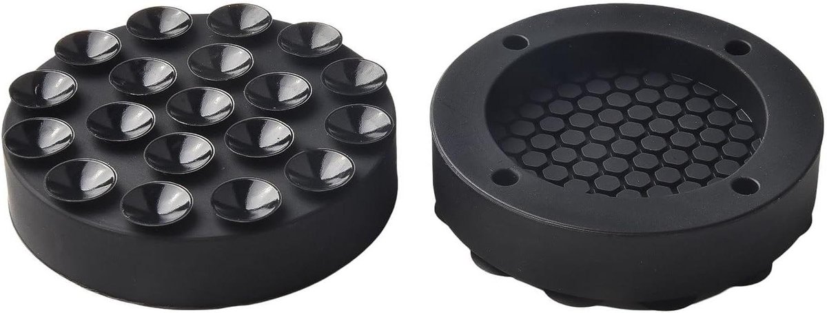 Wasmachine Voetpads - Anti-Vibratie Dempers - Stil Huishouden - Zachte Siliconen Basis - 4 Stuks - Zwart