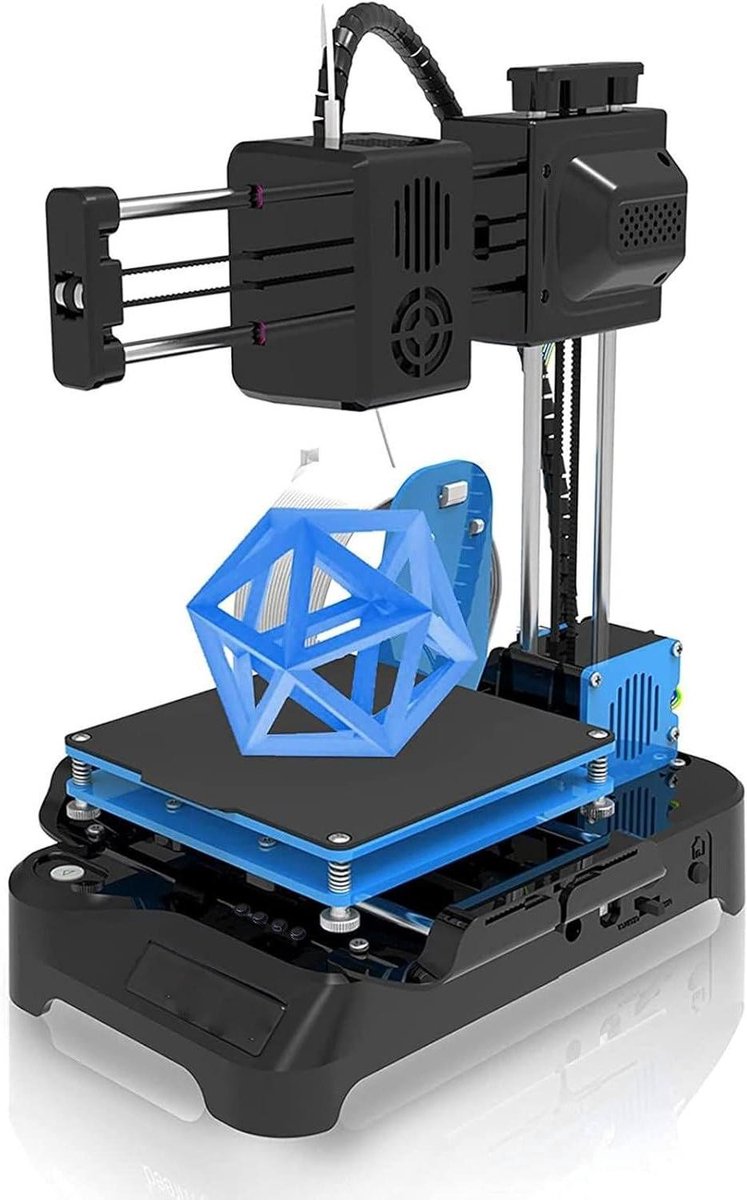 Mini 3D-printer - Desktop machine - Studentenonderwijs - Nivelleringsvrij - 100x100x100mm - Zwart