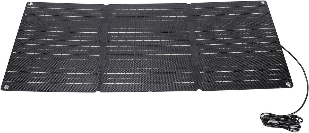 Draagbaar Zonnepaneel - Opvouwbare Charger - Kamperen Buiten - Dubbele USB Output - 100W - Zwart