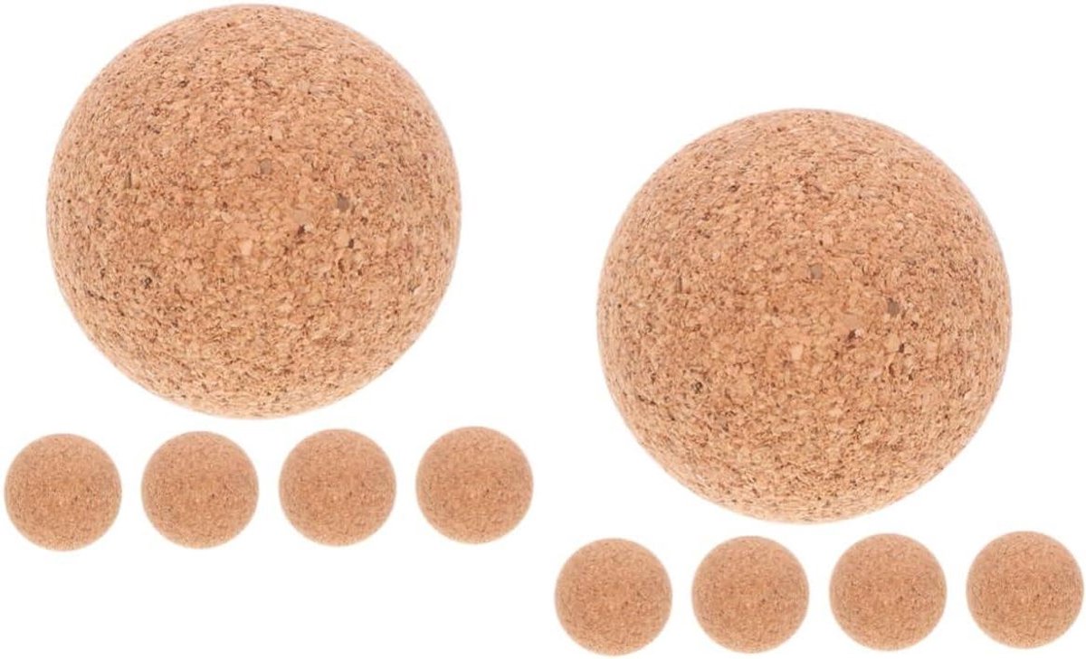 Tafelvoetbal Ballen - Mini Onderdelen - Spel Vervanging - Slijtvast Hout - 10 Stuks - Houtkleurig