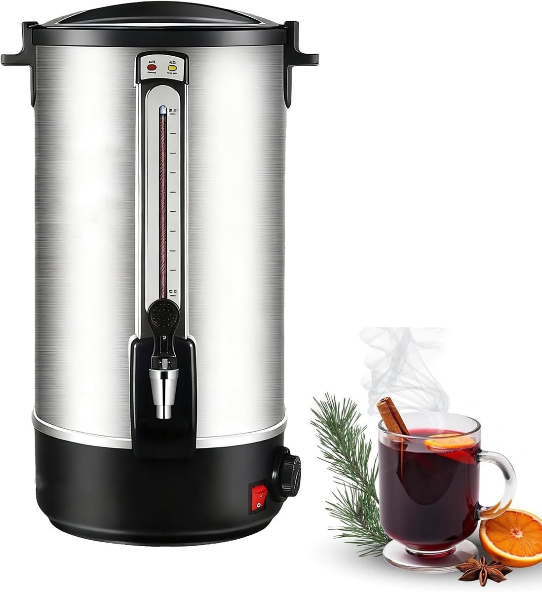 Heetwaterdispenser - Kookketel - Dranken Bereiden - Dubbele Isolatie - 20 Liter - Zilver