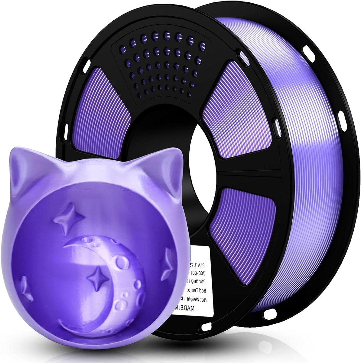 3D Printer Filament - PLA Spoel - Objecten Printen - Zijdeglans Afwerking - 1.75 mm - Paars