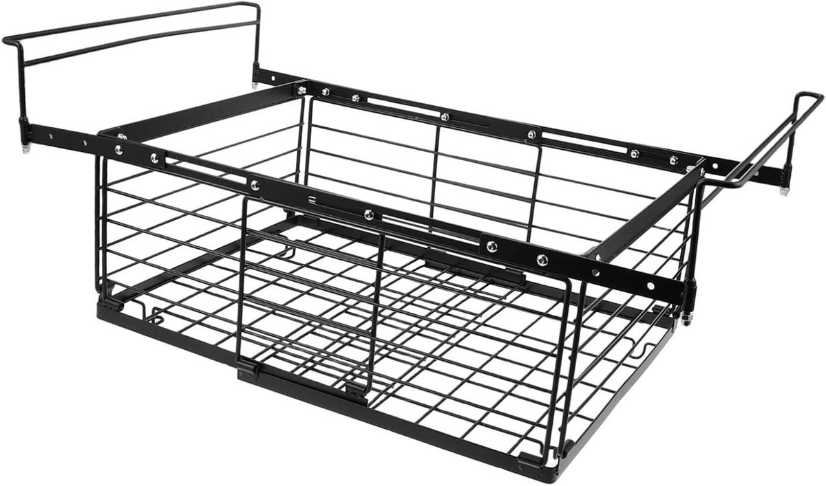Vriezer Opbergmanden - Vries Organizer - Voedsel Opslaan - Verbeterde Luchtcirculatie - 45x29x15cm - Zwart
