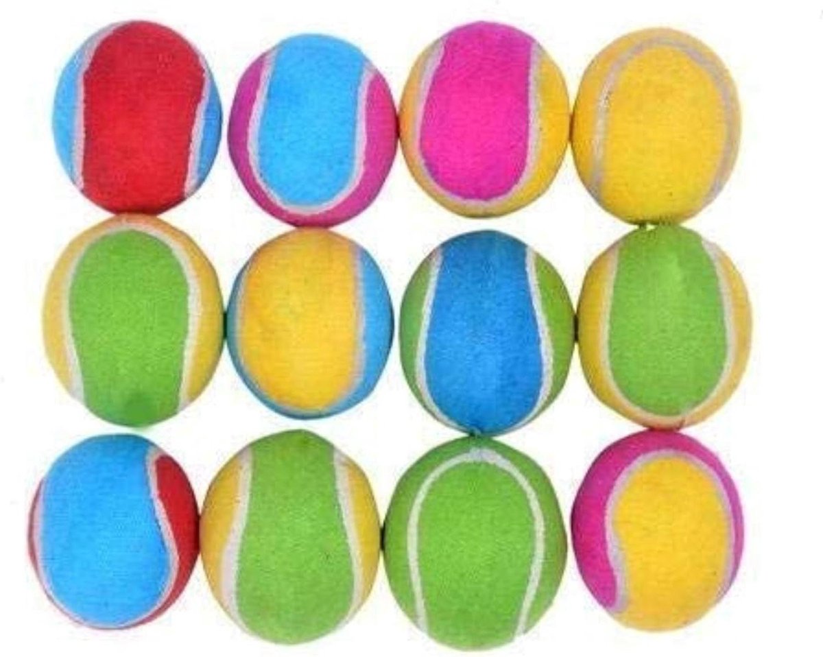 Tennisballen - Sportballen - Training en spel - Constante veerkracht - 12 stuks - Meerkleurig