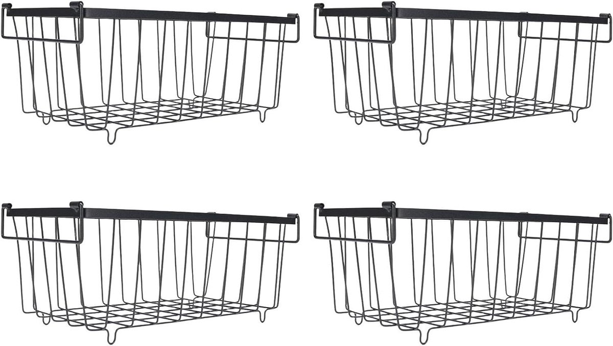 Opbergmanden Vriezer - Koelkast Organizers - Keuken Ordenen - Stapelbaar Ontwerp - 4 Stuks - Metaaldraad