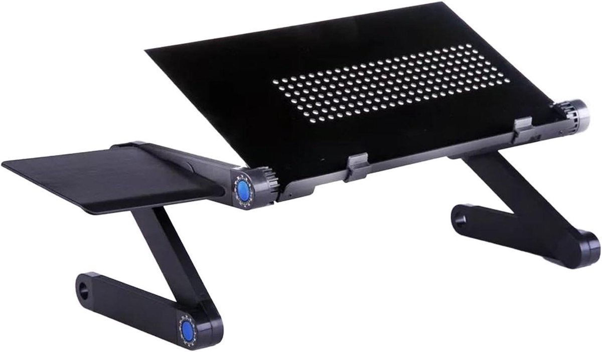 Laptopbed Bureau - Opvouwbare Tafel - Comfortabel Werken - Antislip Ontwerp - 3.2 Pond - Zwart