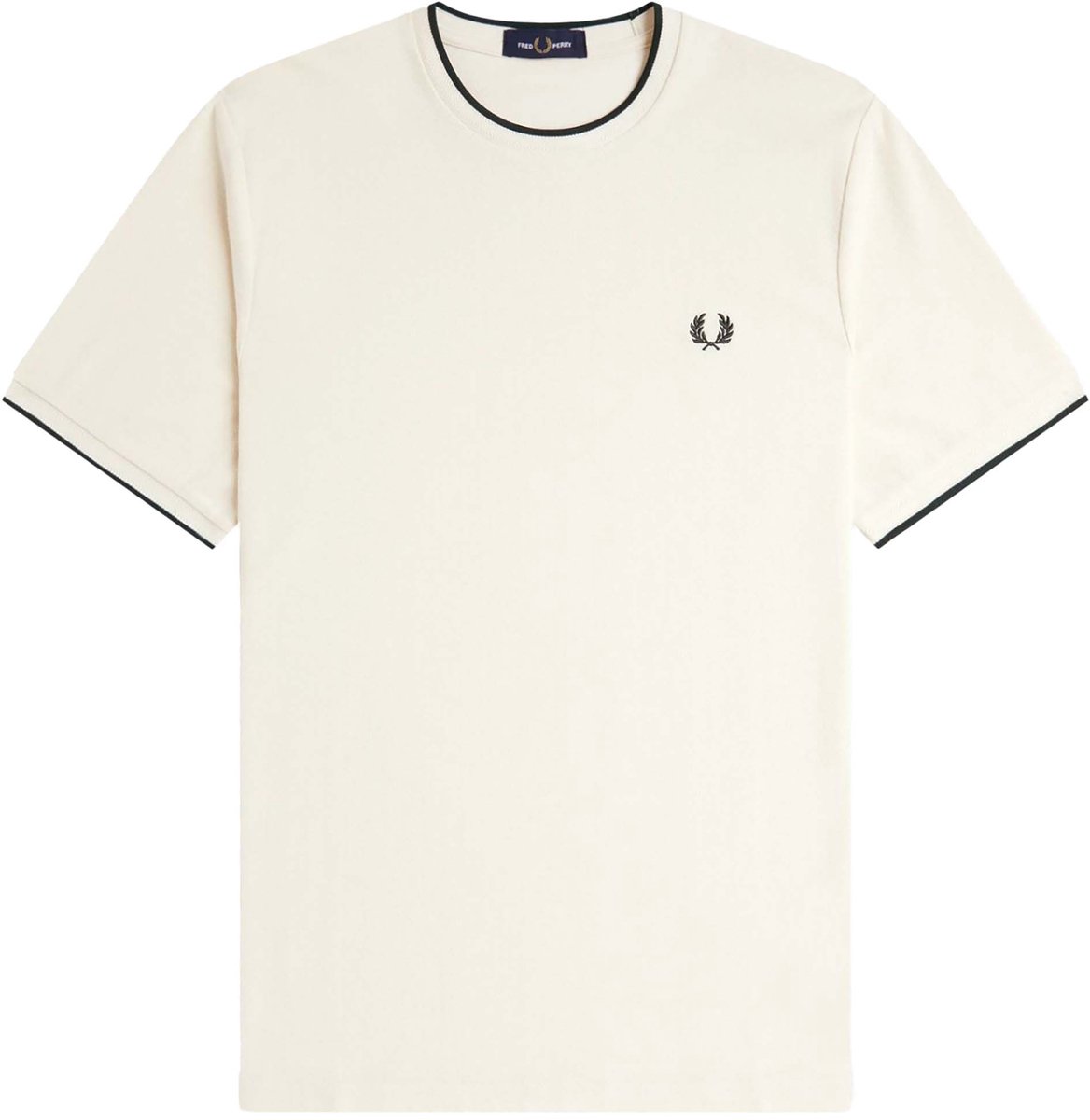 Fredperry Fp Trim Detail Crepe Pique T-Shirt Fashion Wear Volwassen Beige