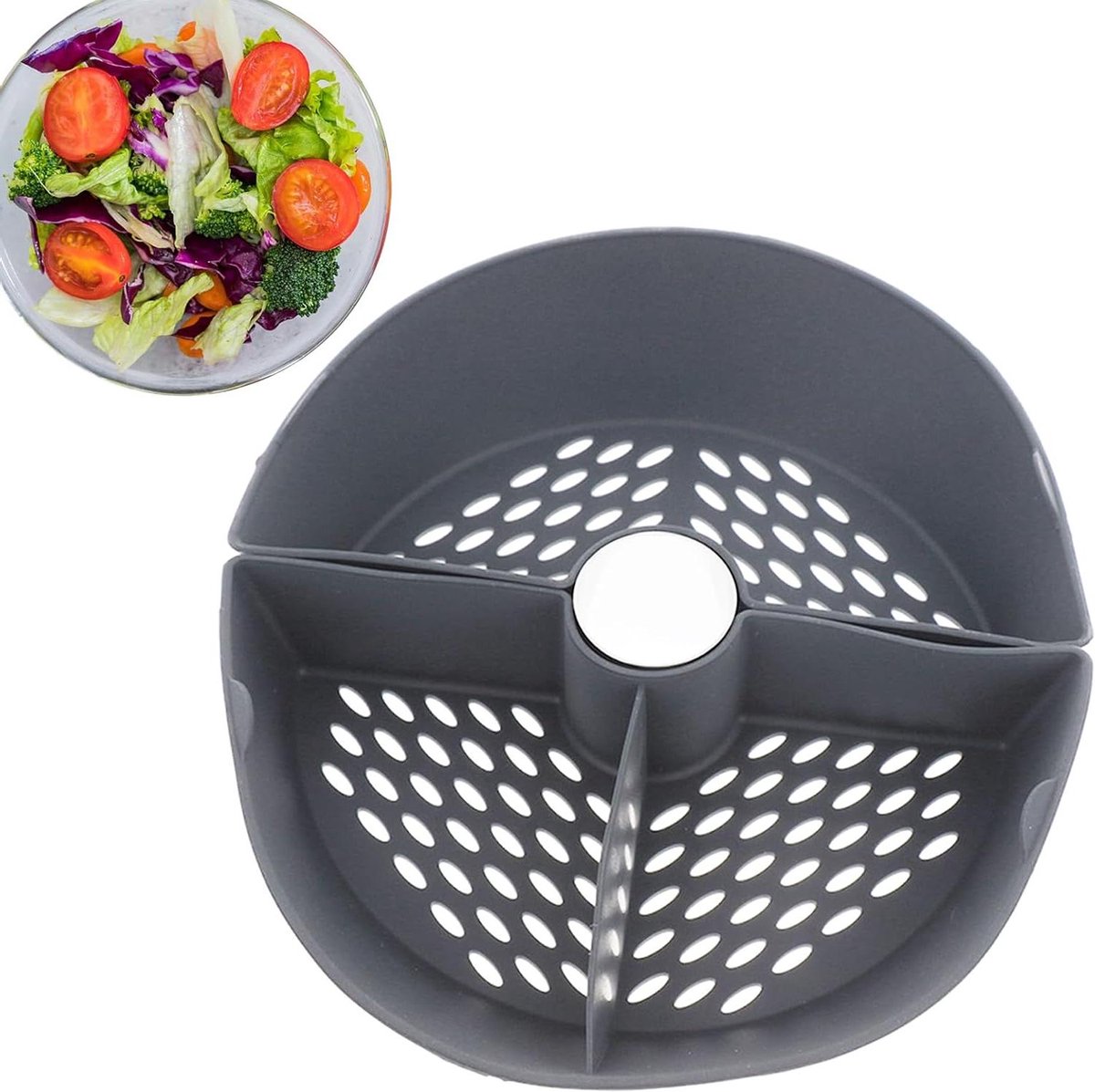 Siliconen Stoommand Keuken Accessoire Gezond Koken Gelijkmatige Luchtcirculatie 145 cm Breed Donkergroen