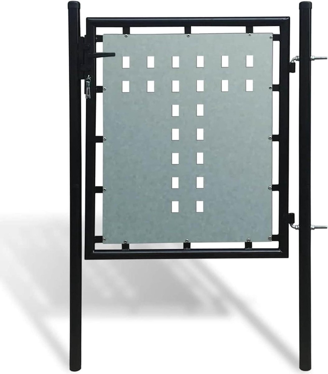 Tuinpoort - Omheining Deur - Tuin Afscheiden - Decoratief Gatenpatroon - 100x150 cm - Zwar