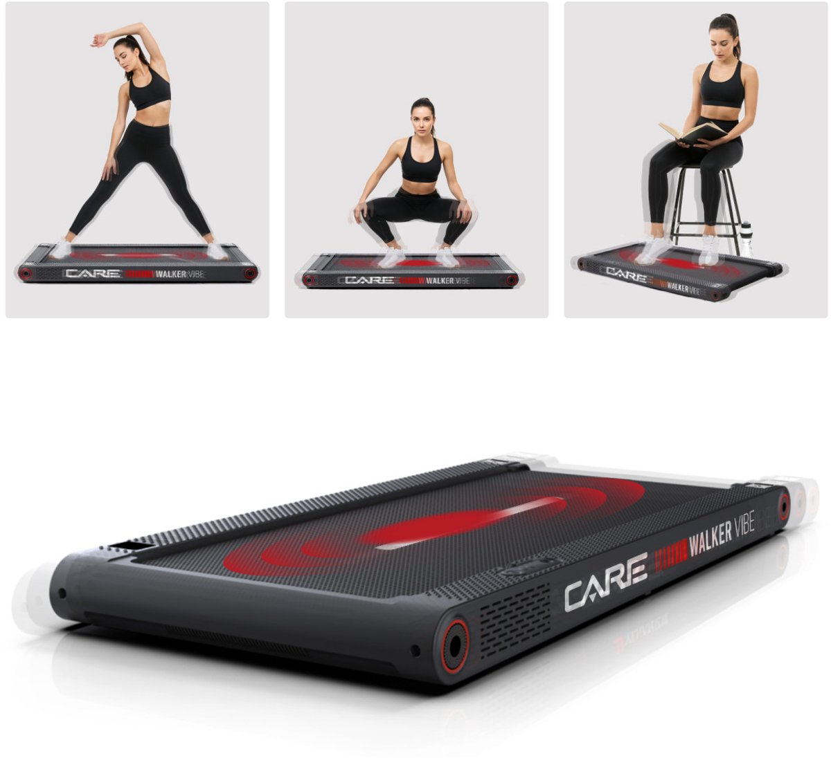 CARE WALKER VIBE - Wandelband met vibratiefunctie - Maximale snelheid 6 km/u - 4 vibratieniveaus - Eenvoudig op te bergen - Gebruik thuis