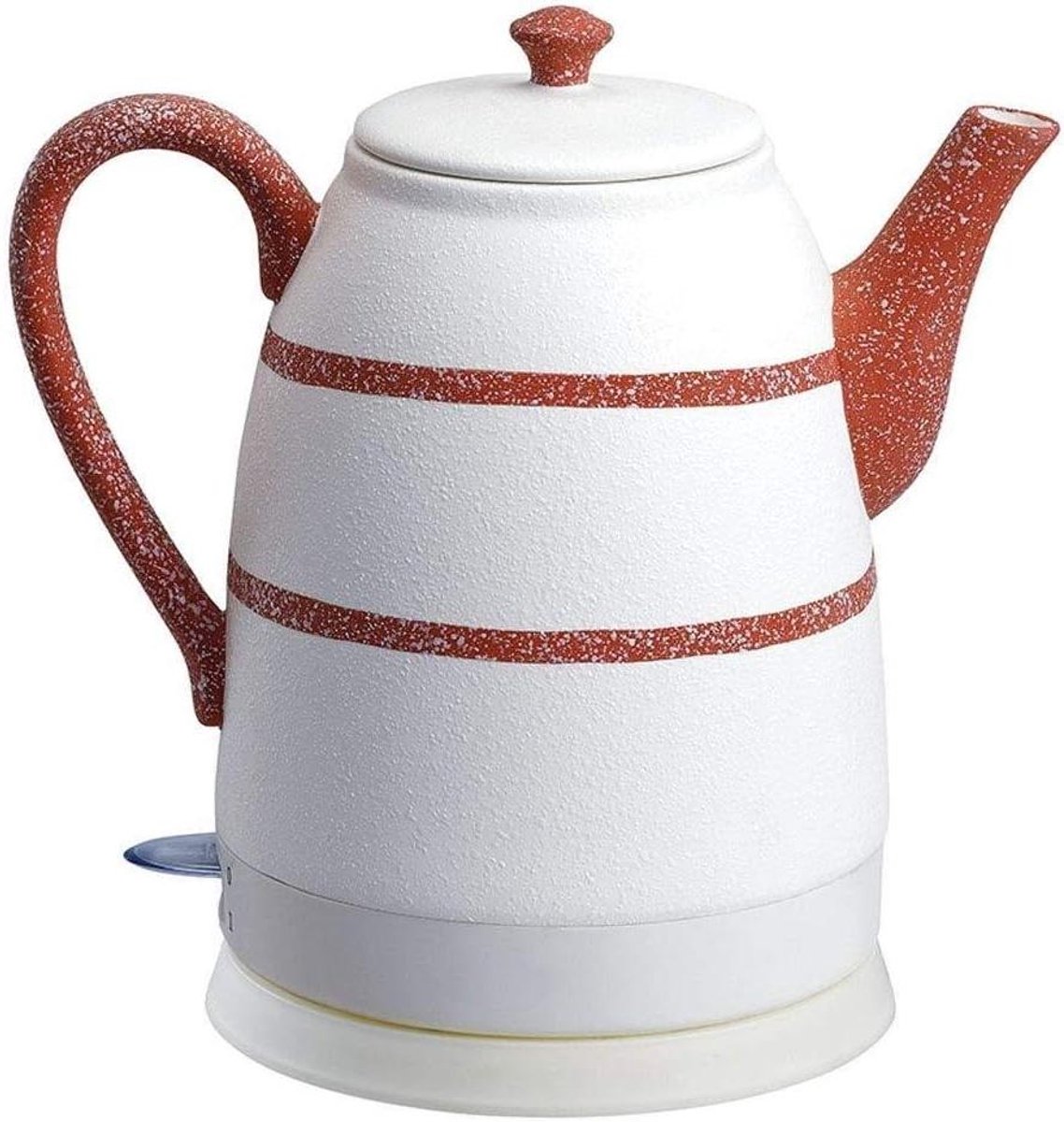 Snoerloze Waterkoker - Keramische Theepot - Warme Dranken Maken - Automatische Uitschakeling - 1.6 Liter - Rood