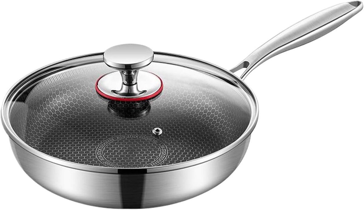Koekenpan - Anti-aanbakpan - Dagelijks Koken - Krasbestendig Ontwerp - 26-30 cm - Meerkleurig