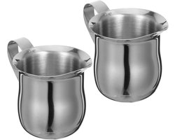 Melkkan RVS - Opschuimbeker Stoomkan - Koffie Bereiden - Verbeterde Extractie - 1 Centiliter - Zilver