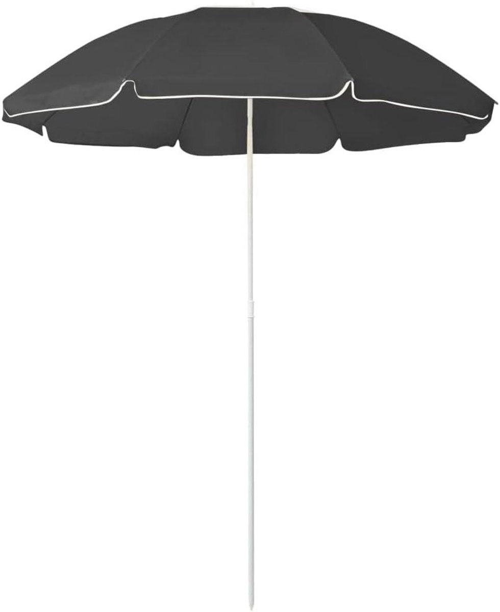Parasol - Schaduwdoek - Terras Ontspannen - Bloemen Design - 180 cm boog - Antraciet