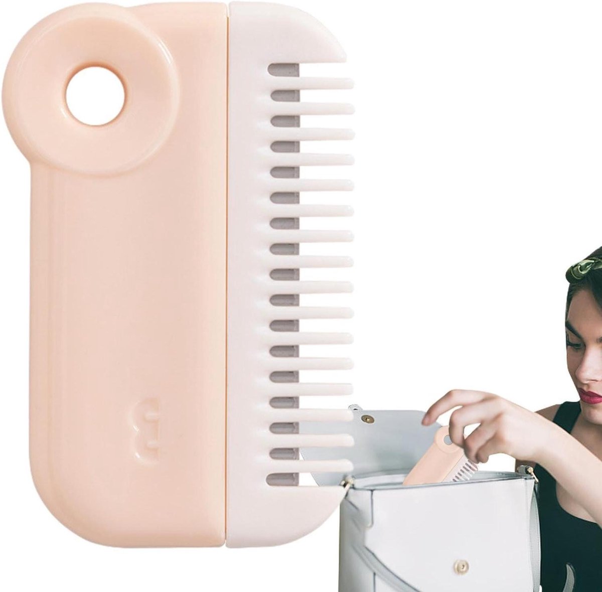 Tondeuse voor Gespleten Haar - Haartrimmer Styling - Haar Verzorgen - Roestvrijstalen Snijkam - 64 cm - Vleesroze
