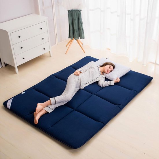 Japanse Matras - Futon Vloermat - Comfortabel Slapen - Opvouwbaar En Draagbaar - 150x200cm - Grijs — afbeelding 5