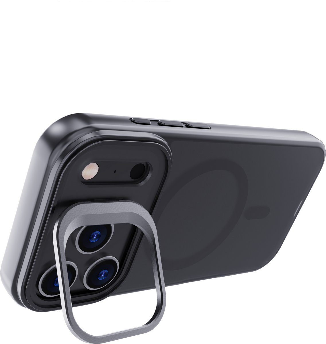 BeHello iPhone 17 Pro Stand case met magnetische ring zwart
