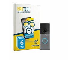 BROTECT - Screenprotector voor Ring Wired Video Doorbell - Folie Beschermfolie transparant 6 Stuks