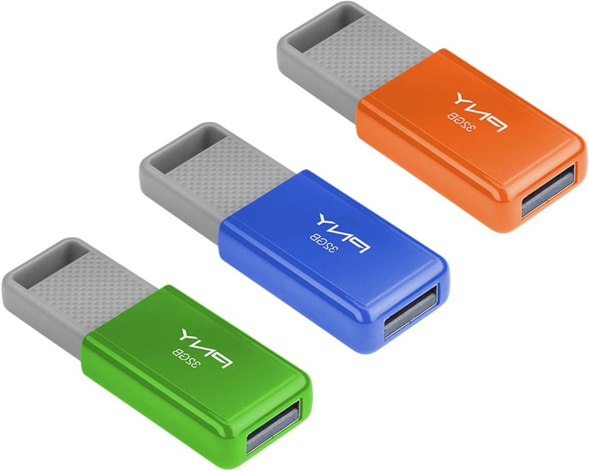 USB Flash Drives - Geheugensticks - Bestanden Opslaan - Capless Design - 32 GB - Assorti