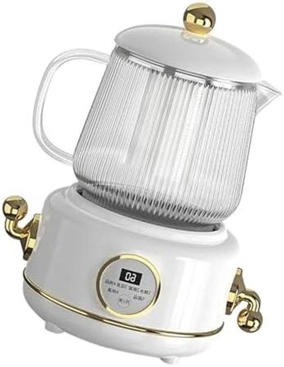 Mini waterkoker Draagbare theepot Kantoor en reis Warmhoudfunctie 600 ml Wit