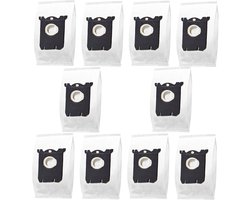 Geschikt voor Electrolux S-bag - Philips FC/HR-serie - Classic Long Performance - Electrolux S-bag AEG en Philips s- FC8202 - Stofzuigzakken van synthetisch polypropyleen (PP) - geschikt voor AEG - 10 stuks - Wit