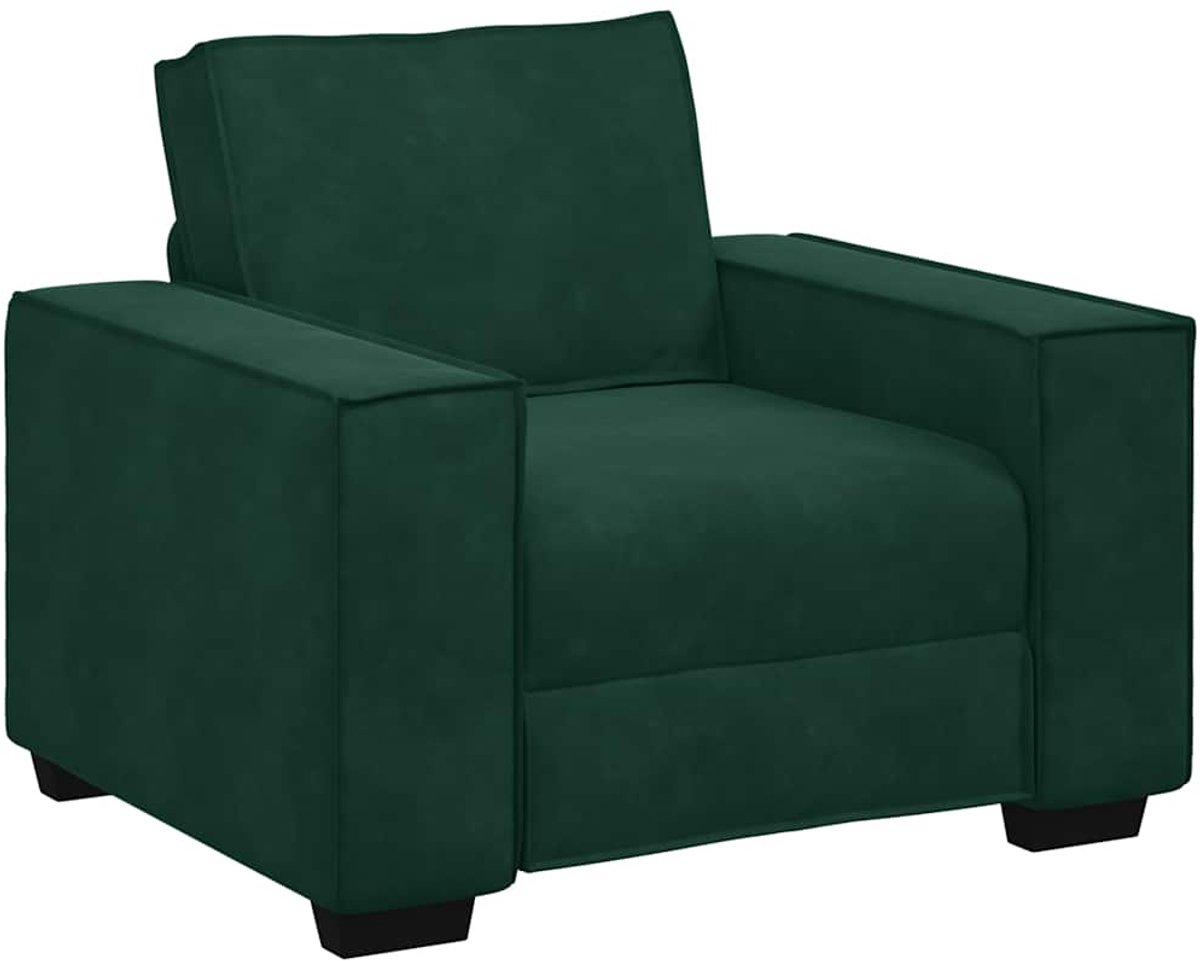 vidaXL Sofastoel - Donkergroen - 100x78x84 - cm - Fluweel