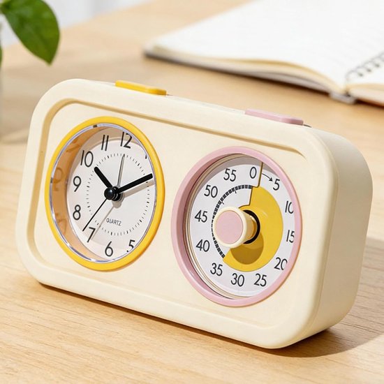 Kinder Timer - Tijdbeheer Tool - Taak Volgen - Visueel Tijdconcept - 6 x 12 x 6 cm - Geel — afbeelding 3
