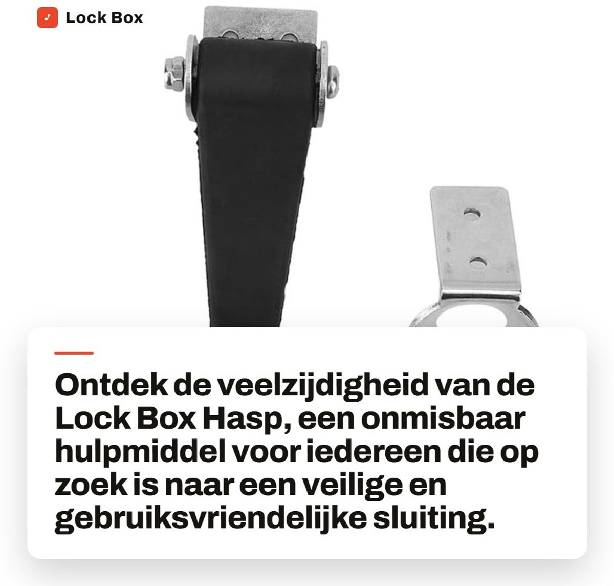 Dailygoods- Lock Box Hasp - Zwarte Rubber Hasp - Isolatie/Demping - Hittebestendig - Oliebestendig - Gemakkelijke Bediening - Rubberen Grendel